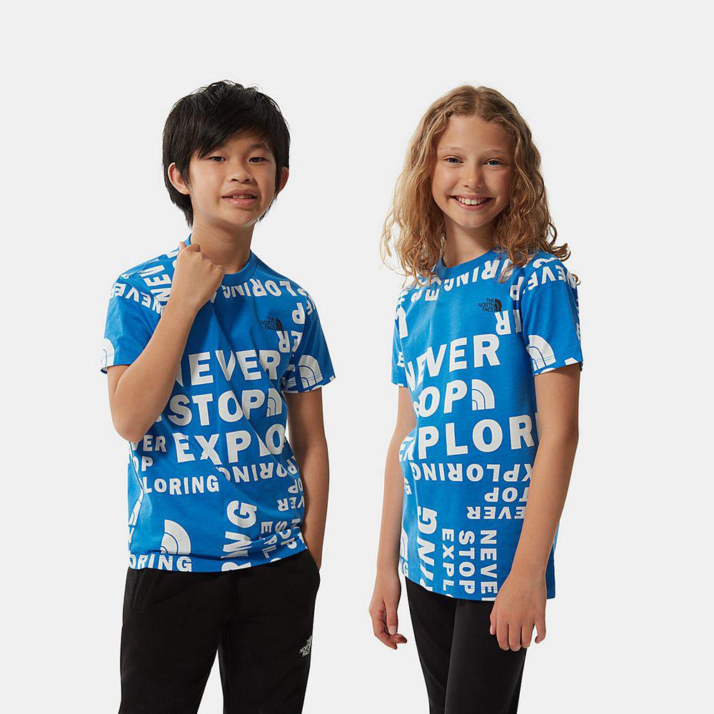 The North Face Simple Dome Παιδικα T Shirt - Μπλε (LZWV38465)